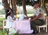 US Marine father is surprised with tea party photoshoot