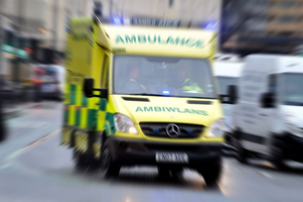 Woman taken to hospital in A470 crash