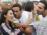 Lucy Watson kisses James Dunmore after Tough Mudder