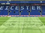 Leicester groundsman cuts club crest into centre circle
