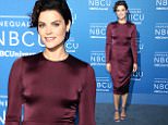 Jaimie Alexander looks stunning in a maroon dress in NYC