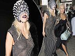 mogen Anthony covers her face with bizarre crystal mask