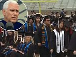 Students walk out of VP Pence's commencement speech 