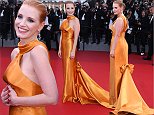 Jessica Chastain embraces orange in a figure-hugging gown