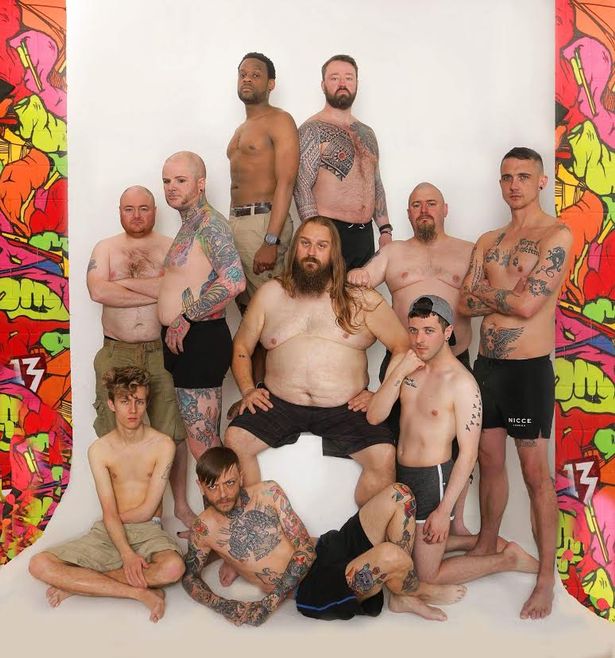 Men strip for photo shoot aimed at tackling 'six-pack' culture