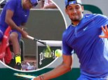 Nick Kyrgios furiously smashes racket at French Open 2017