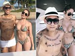 Roberto Firmino and wife enjoy a boat trip in Brazil