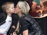 PR queen Roxy Jacenko kisses son Hunter on the lips