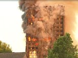 London Fire: Firefighter is showered with burning debris