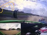 Sir Chris Hoy crashes his race car off Brands Hatch