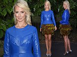 Lady Victoria Hervey turns heads in a leather peplum top