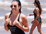 Lea Michele flashes derriere as she continues Maui break