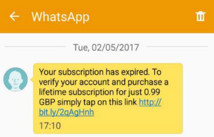 Delete this Whatsapp message immediately if you receive it!