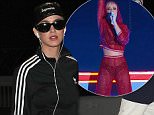 Katy Perry caught at airport during 'live' TV performance