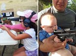 Parents post photographs of children with guns