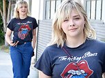 Chloe Grace Moretz wears Rolling Stones T-shirt in LA