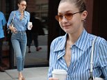 High times! Gigi Hadid sports a weed pendant in New York