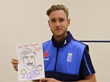 England cricket stars sketch their heroes for charity