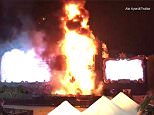 Chaos at Barcelona festival as huge fire breaks out