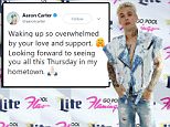Aaron Carter thanks fans for love and support on Twitter
