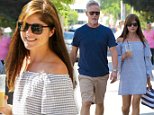 Selma Blair dons striped dress for lunch with Ron Carlson