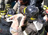 Cheers as young brothers rescued from rubble after earthquake on Italian island