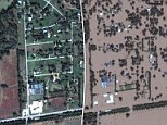 Satellite images taken months apart show flooding in Texas