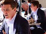 Roxy Jacenko's hubby Oliver Curtis' at Sydney food court
