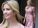 Ivanka Trump smiles happily as she leaves her D.C. home