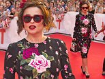Helena Bonham Carter wears floral dress at TIFF