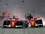 Sebastian Vettel crashes out on Singapore GP first lap