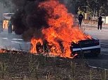 Lamborghini Gallardo catches fire in south-western Sydney
