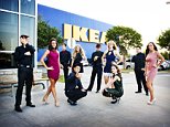 High school pals pose for celebration photos at IKEA