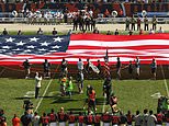Three NFL teams stay in locker rooms for US national anthem after Trump comments