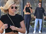 Sofia Richie bares her toned abs with Scott Disick