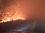 Video shows couple driving through California wildfire
