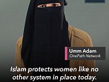 Muslim woman wearing BLACK VEIL says Islam protects women