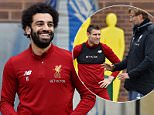Mo Salah leads Liverpool training on international break