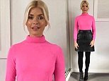 Chic Holly Willoughby dazzles fans in a leather mini skirt