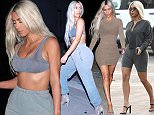 Kim Kardashian flaunts her figure in six Yeezy outfits