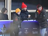 David and Victoria Beckham go ice-skating with the family