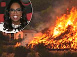 California fires bear down on Oprah's celebrity enclave
