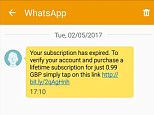 WhatsApp scam tricks users into paying 'subscription fee'