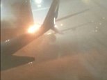 Passengers scream as plane explodes in a fireball