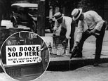 Prohibition video shows workers empty barrels of alcohol