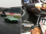 Lewis Hamilton gets behind the wheel with Billy Monger