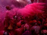 Barsana in India gets into festive spirit celebrating Holi
