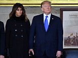 Trump and Melania hold hands at tribute to Billy Graham