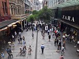 Sydney's Pitt Street in lockdown