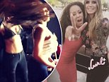 Heidi Klum flashes her bra during a dance party with Mel B